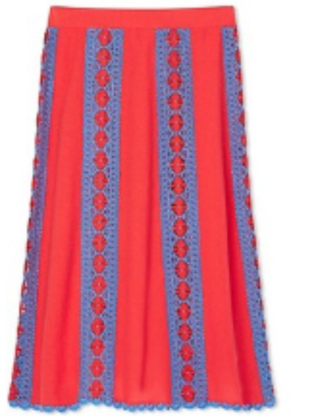 Tory Burch vibrant crochet skirt